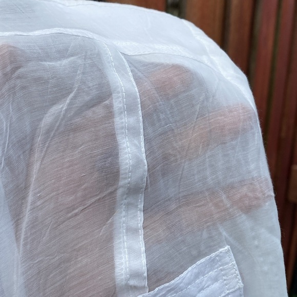 Fantazia Women’s Sheer White Button Shirt Size L - Picture 7 of 10